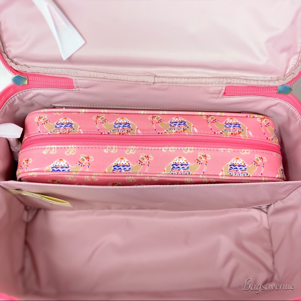Kate spade large Colin camel pink cosmetic case - Picture 7 of 8